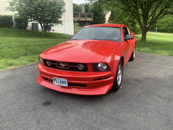 IKON MOTORSPORTS Front Bumper Lip Spoiler For 2005-2009 Ford Mustang V6 - Unpainted Polyurethane (IKON Style)